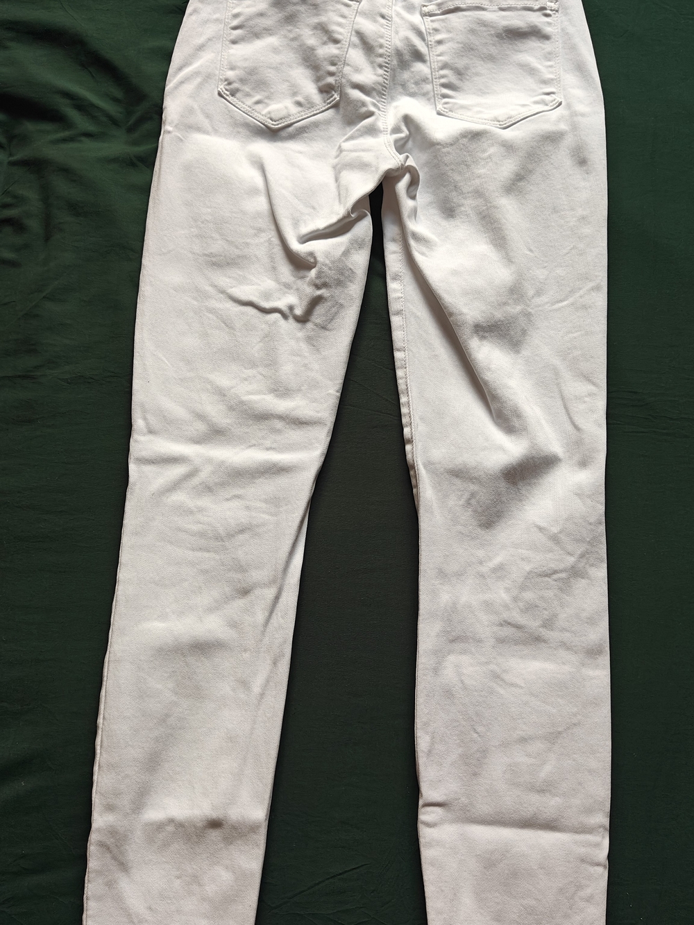 L'AGENCE Women White Denim Skinny Jeans Slim Fit Mid Rise Size 24 - Picture 9 of 9